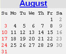 Events Calender August 2008 New York City