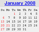 Events Calender January 2008 New York City