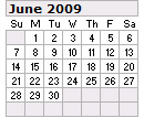 Events Calender June 2009 New York City