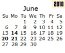 Events Calender June 2010 New York City