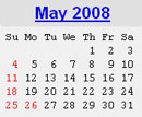 Events Calender May 2008 New York City