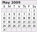 Events Calender May 2009 New York City