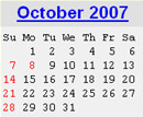 Events Calender October 2007 New York City