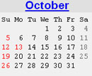 Events Calender October 2008 New York City