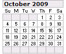 Events Calender October 2009 New York City