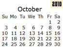 Events Calender October 2010 New York City