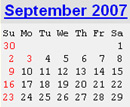Events Calender September 2007 New York City