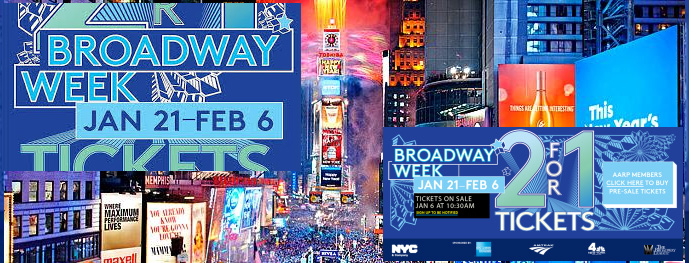 Buy 2-for-1 Broadway Tickets during Broadway Week 2014 New York Visit