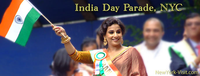 Bollywood Actress Vidya Balan at Manhattan NYC India Day Parade New York CIty